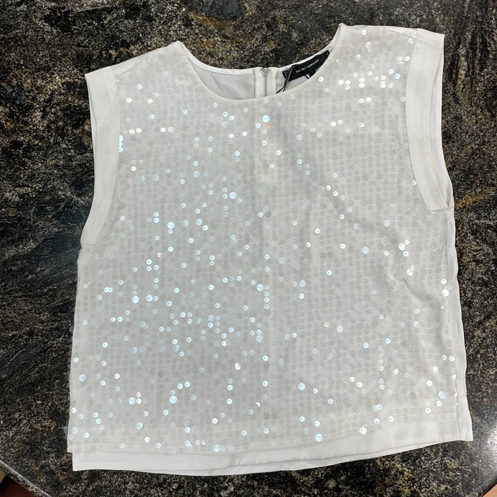 White Sequined Women’s Blouse